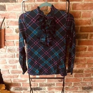 Plaid Ruffle Ralph Lauren Blouse